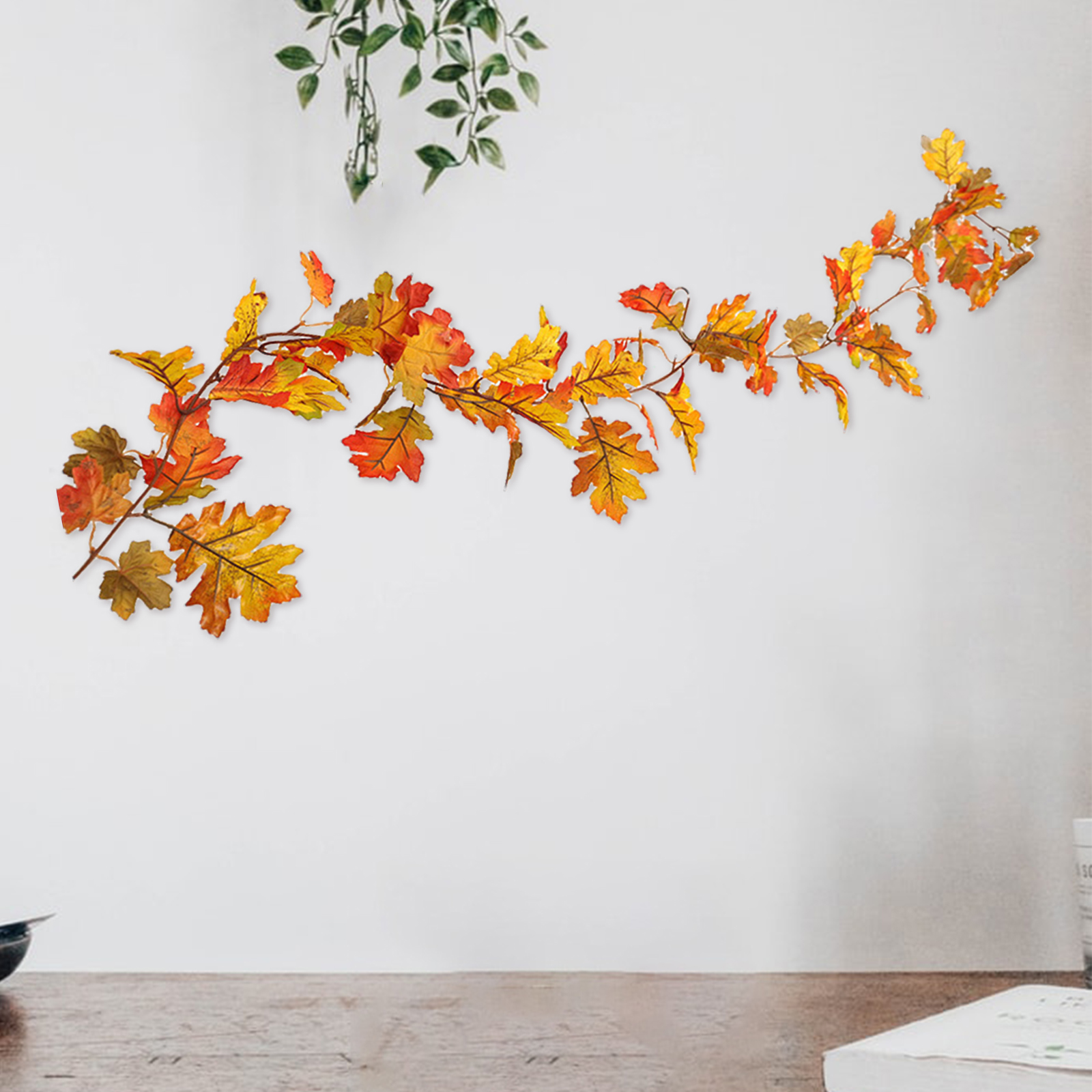 Garland Maple Leaf Window Indoor Vine Hanging Artificial Home Thanksgiving Dinner Front Door Balcony Banisters Office Decors
