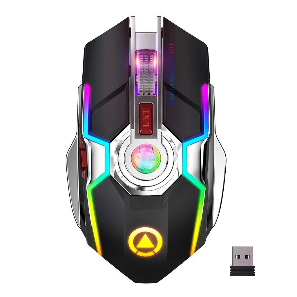 RGB Mouse Gaming Ergonomic Backlit 7 Buttons 1600DPI Gaming Mouse for PC Laptop