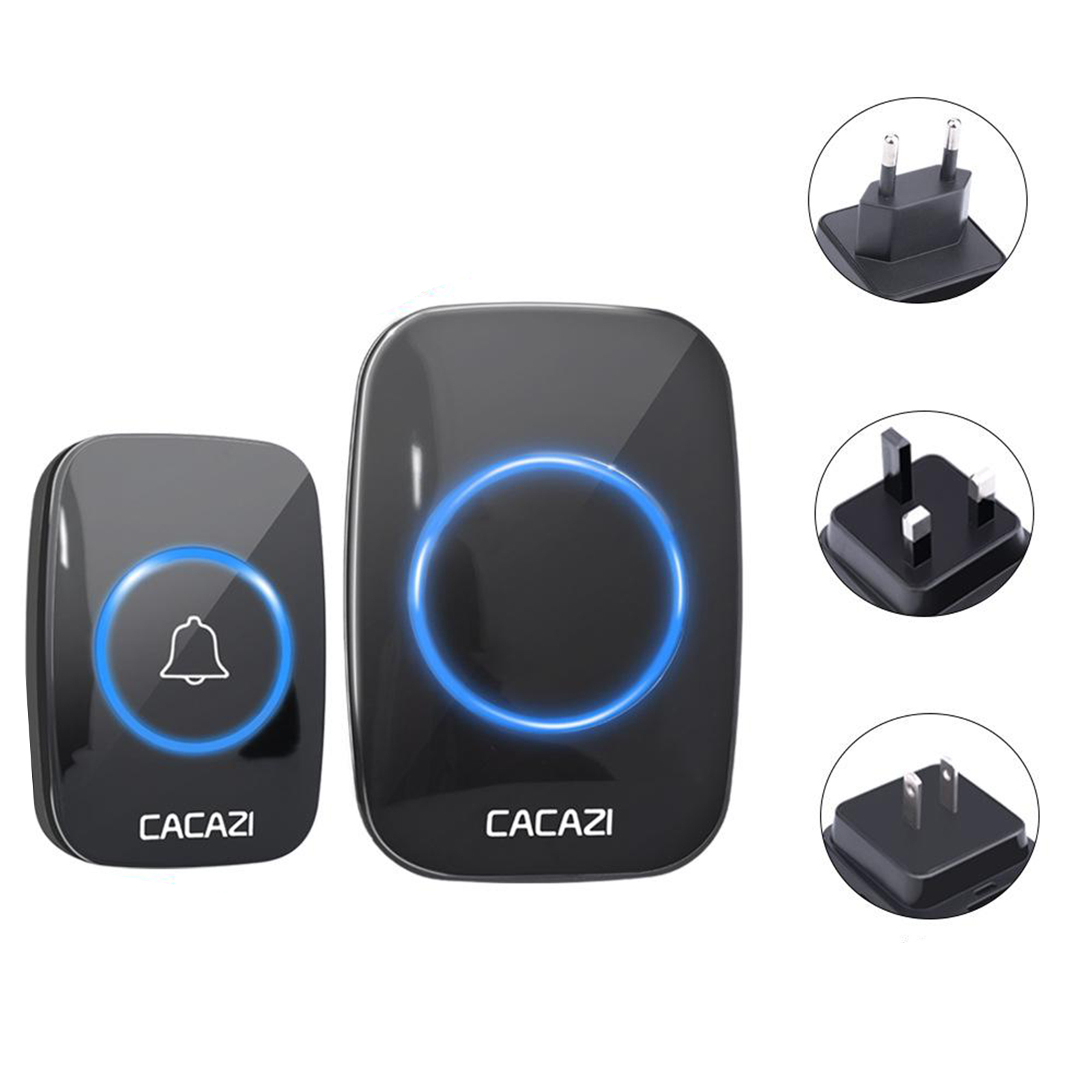 Mini Wireless Doorbell & Chime Long Range LED Flash For Home Classroom Use