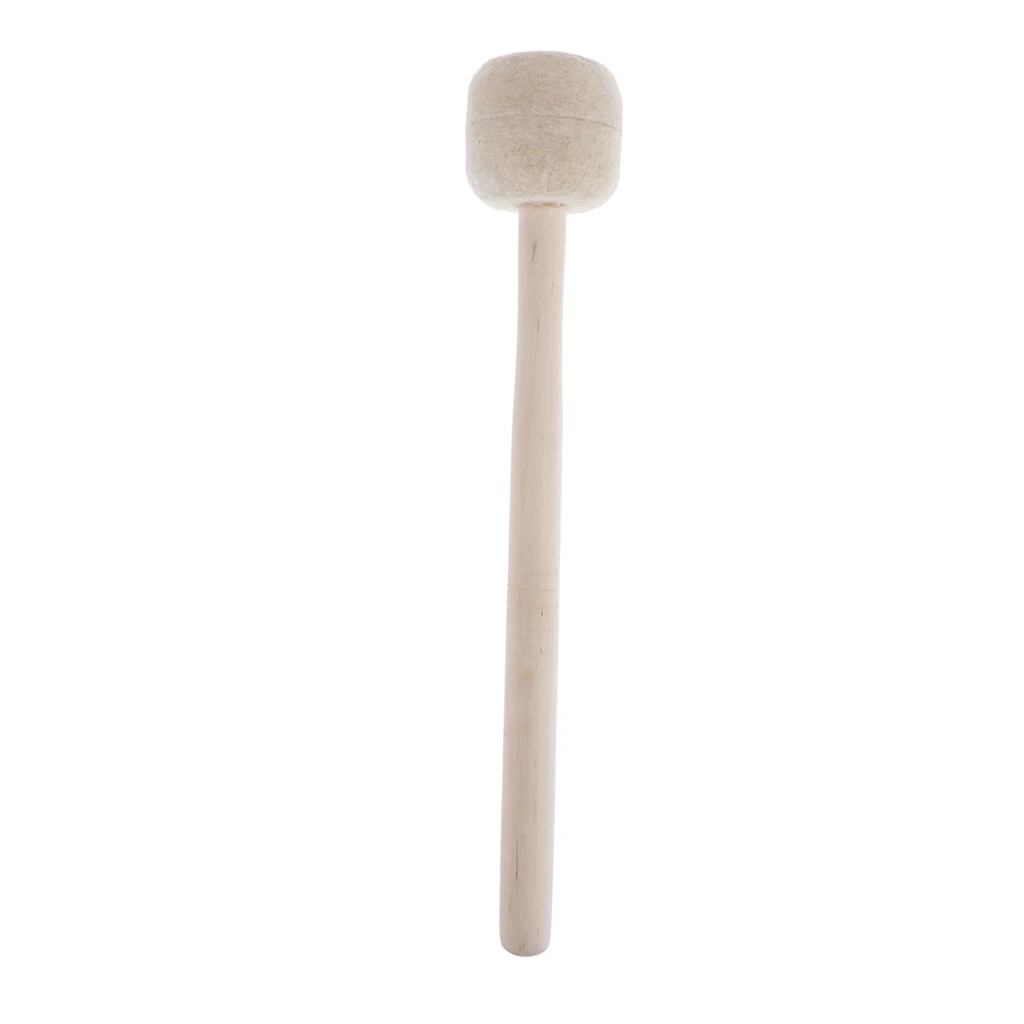 Heavy Duty Bass Drum Mallet Wool Felt Head Percussion Accessory Wooden