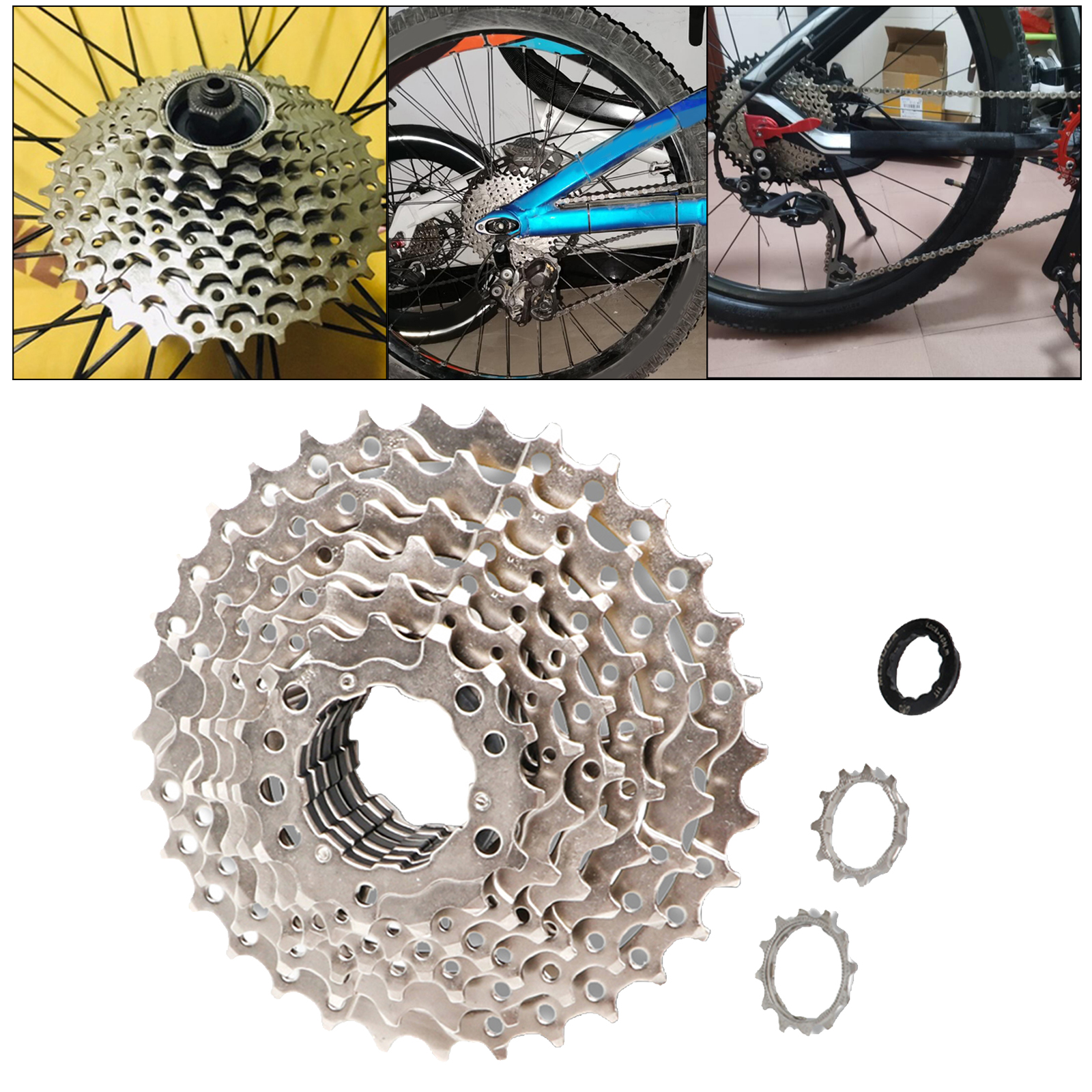 Mountain Bike Cassette Freewheel 8S 9S 10S 11S 12S 11-32T/36T/40T/42T/46T/50T - Easy Installation, High Performance, Smooth
