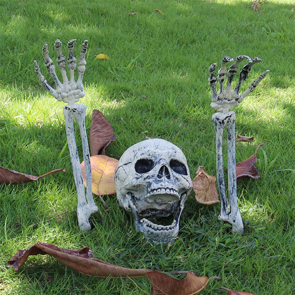 Buried No More Skeleton Lawn Ornament Kit Halloween Prop Life Size Haunted House 