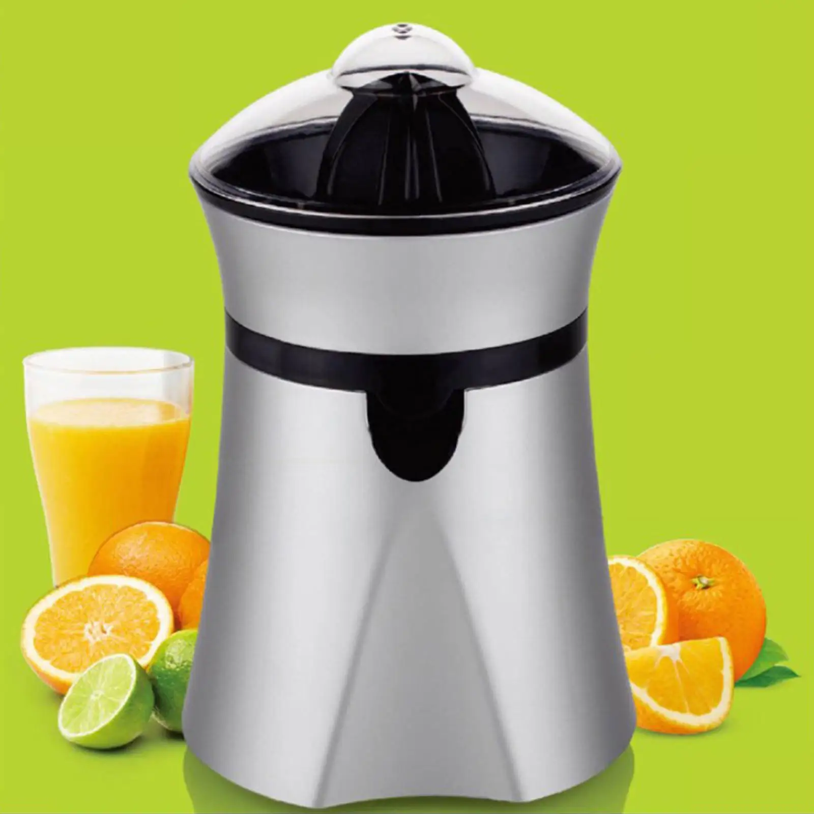 Stainless Steel Electric Juicer with Two Interchangeable Cones Electric Citrus Juicer Juice Maker Machine Blender