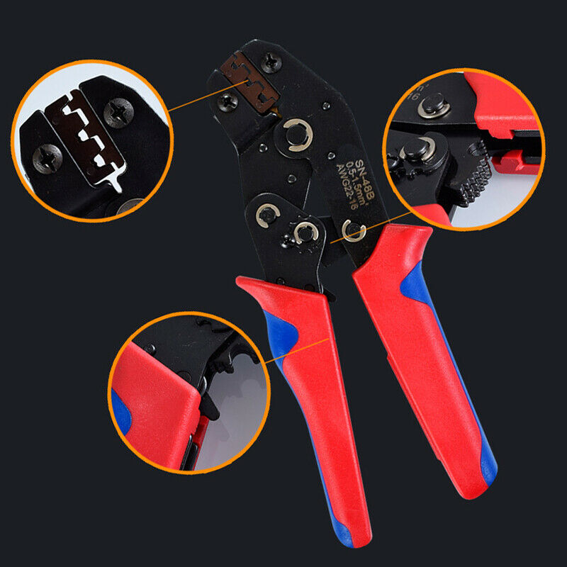 540 stücke M3-M10 Ring Lugs Ring Augen Kupfer Crimp Terminals Kabelschuh Draht Stecker Nicht-isolierte Crimpen Zange hand Tool Kit – Detail 3