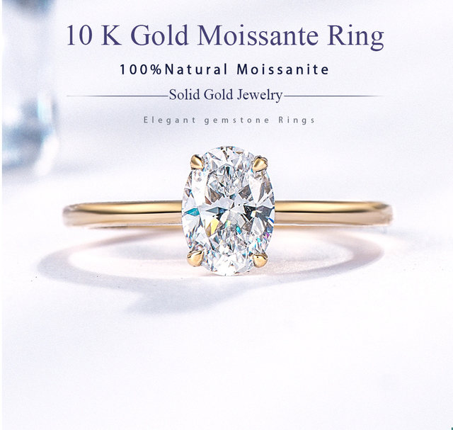 14k Yellow Gold Oval Engagement Ring  Solid 14k 585 Yellow Gold - 585 14k  Gold 1.5ct - Aliexpress