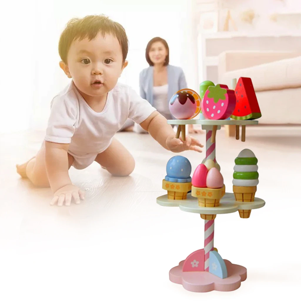 Baby Toy Pretend Play Ice Cream Montessori Preschool Early Learning Developmental Toy Educational Toy
