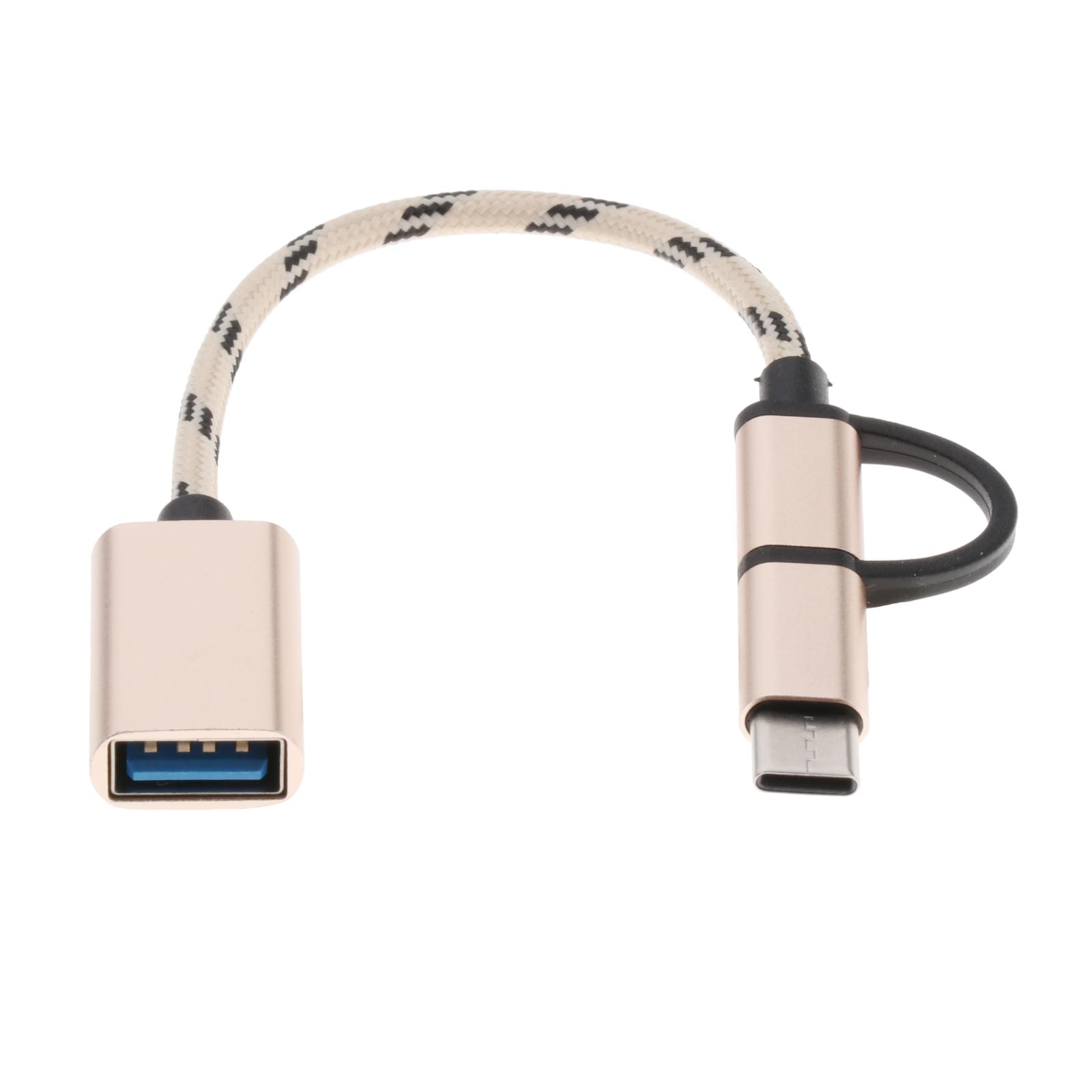 Mini USB Cable Micro USB 3.0 Type C to USB Cable Data Charging Cord Compatible for Phone, MP3 Player, Dash Cam, Digital Camera