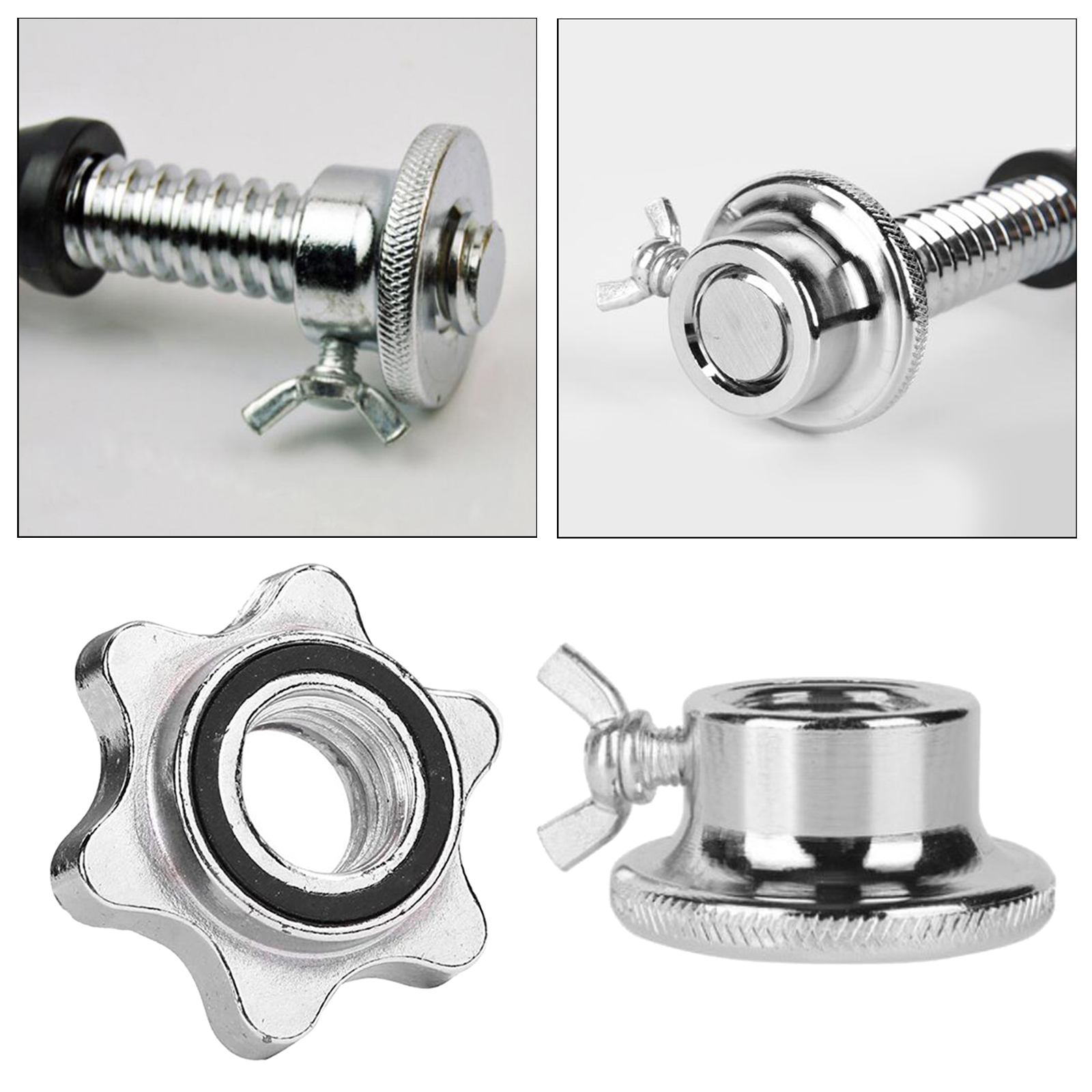 1inch Dumbbell Spin Lock Spinlock Bar Hex Nut Barbells Clamps Clips Collar