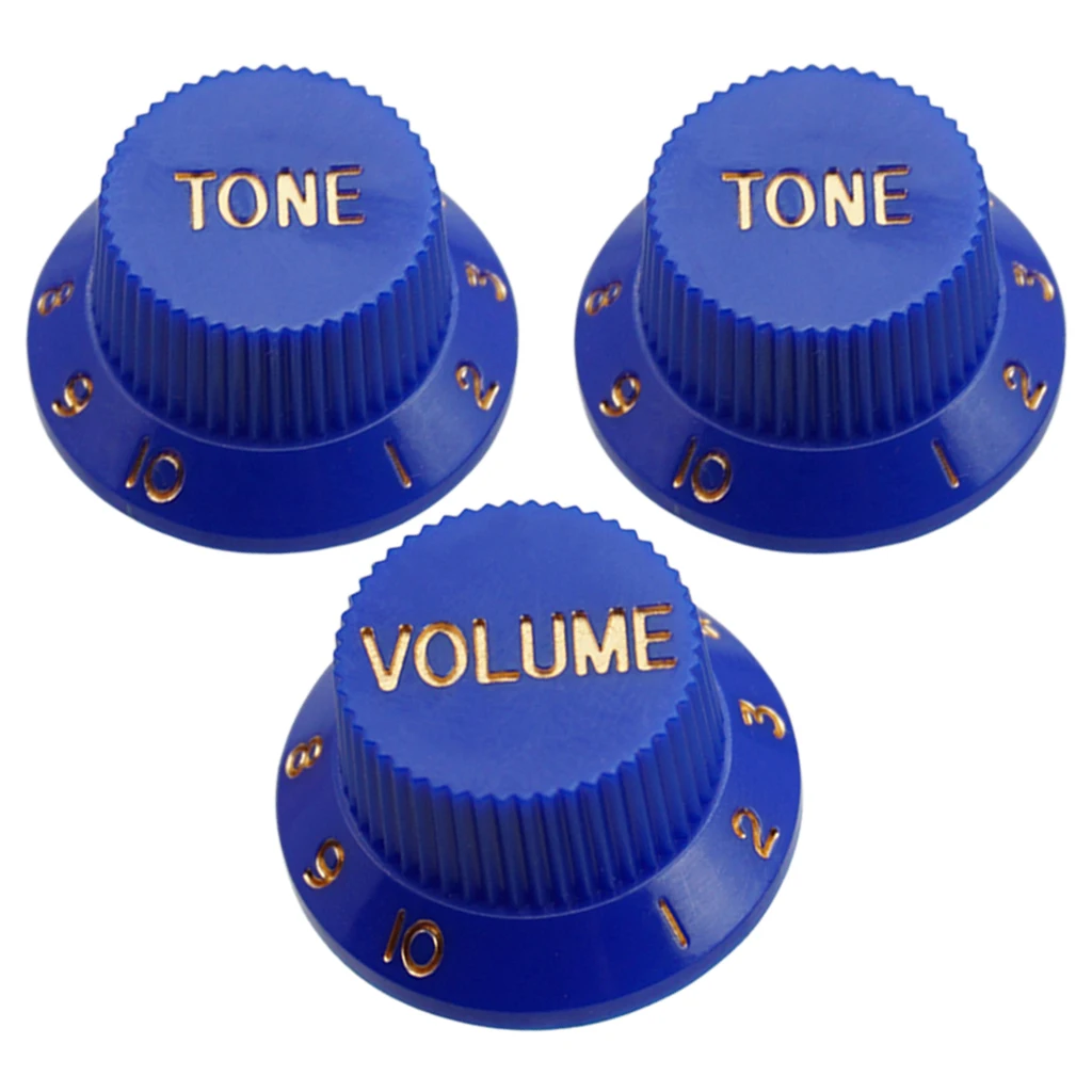 Tooyful 3 Pcs Guitar Speed Control Knobs 1 Volume 2 Tone for ocaster  ST SQ Electric Guitar Parts Accessory