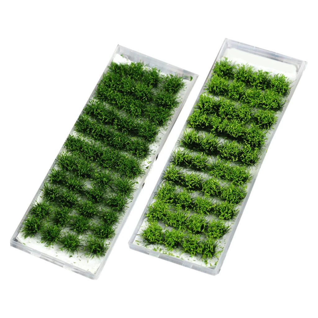 40 Pieces Grass Tufts for Sand Table Model Dioramas Railway Layout Miniature Accessories 1:35 1:48 1:72 1:87 Scale