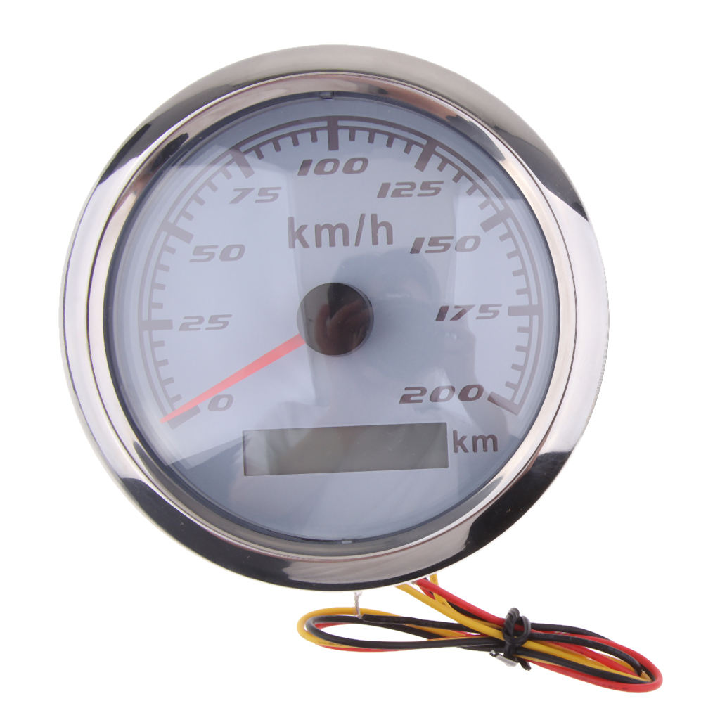 85mm 200 KM/H Waterproof GPS Digital Speedometer Gauge Odometer Marine