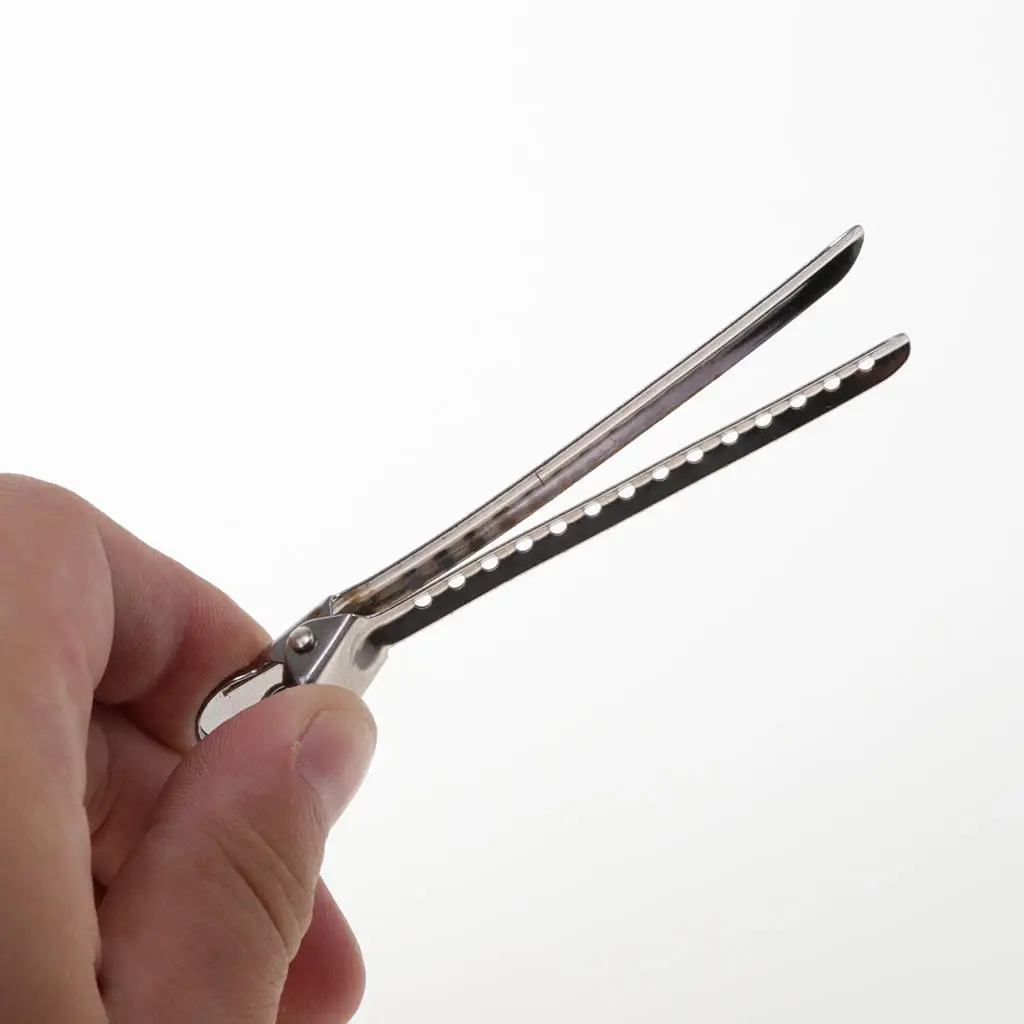 10Pcs Metal Hair Clips Salon Sectioning Hairdressing Beak Clamps Grip