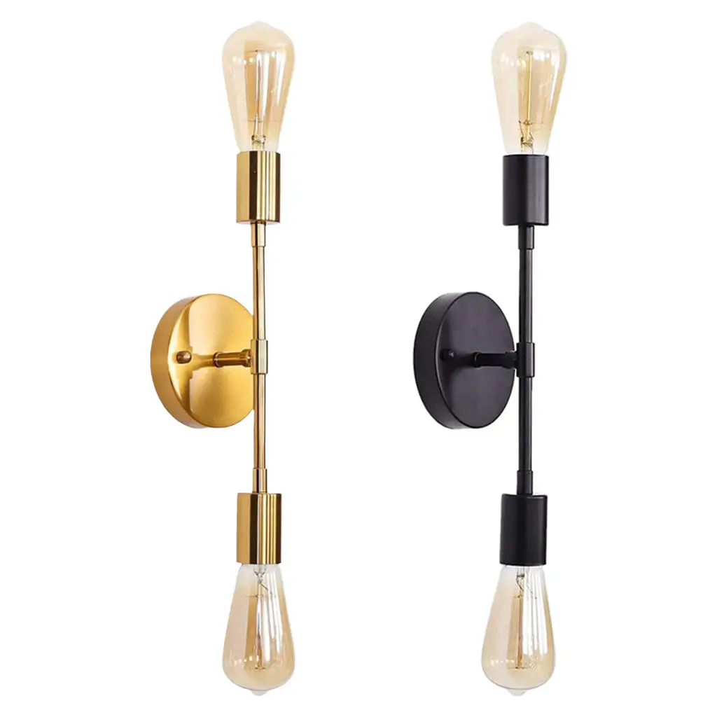 Wall Sconce Double Head Iron Easy Installation Decorative Lantern Vertical Horizontal for Kitchen Aisle Office Restaurant