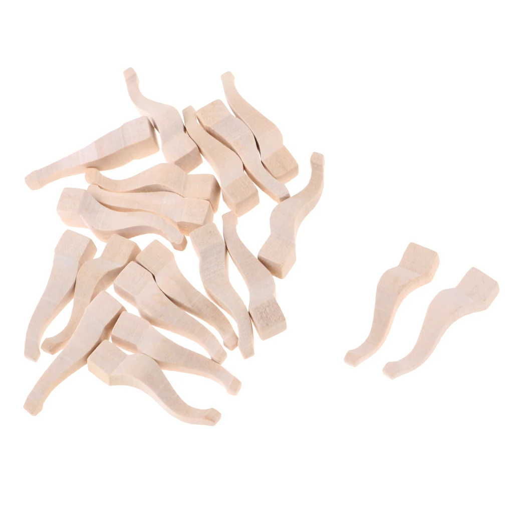 10 Pieces Wooden Table Legs for 1/12 DIY Miniature Dollhouse