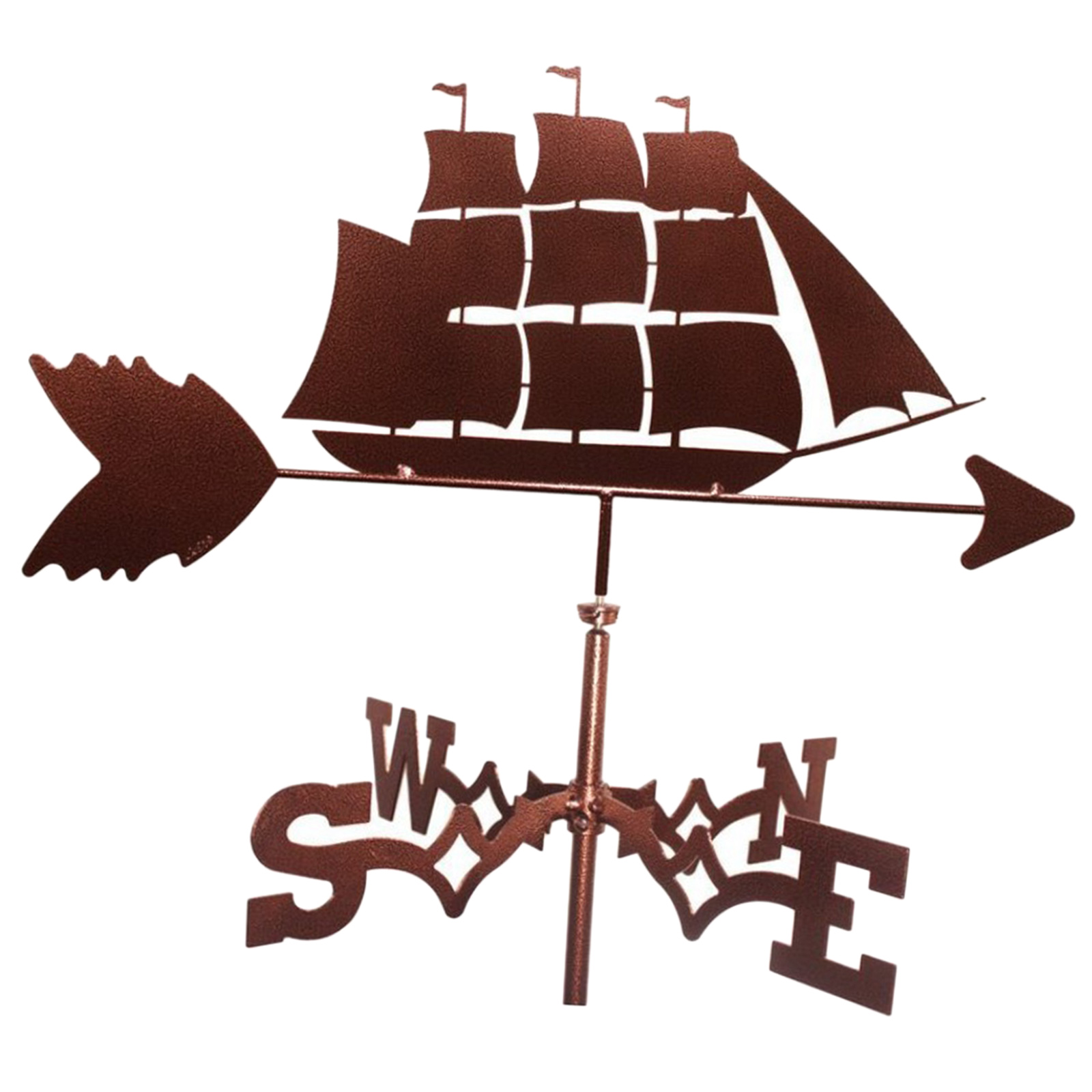 Sailboat Stainless Steel Weather Vane, Farm Retro Durable Scene Garden Weather