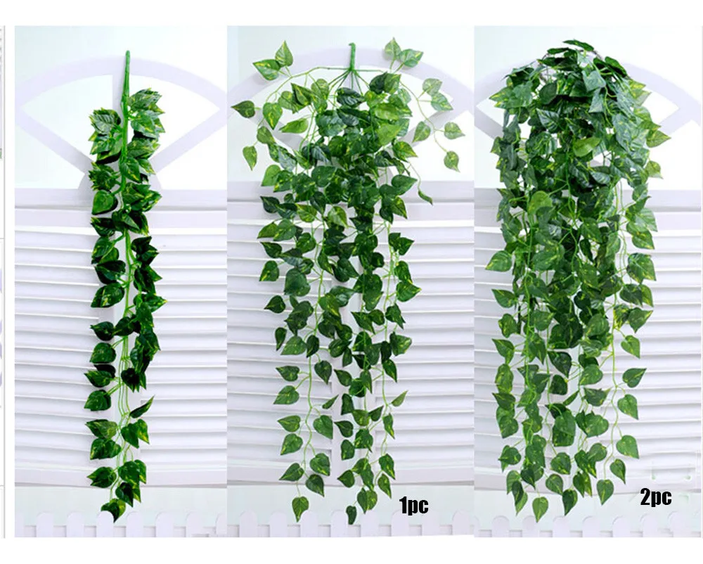Details about   Artificial Hanging Plant Fake Ivy Vine Garland Green Leaves Plants Leaf Decor 