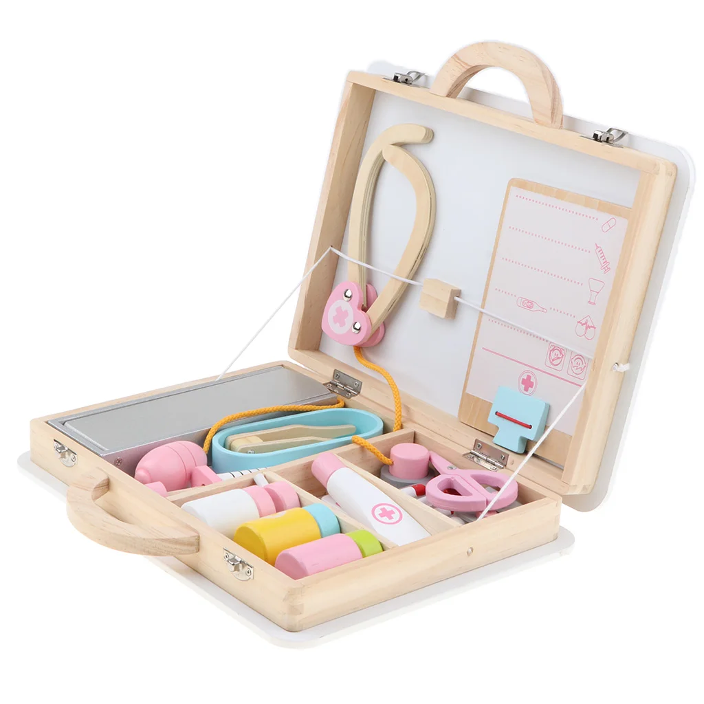 Imitation Games Baby Child Wooden Tools Doctor Nurse Role Play Accessory