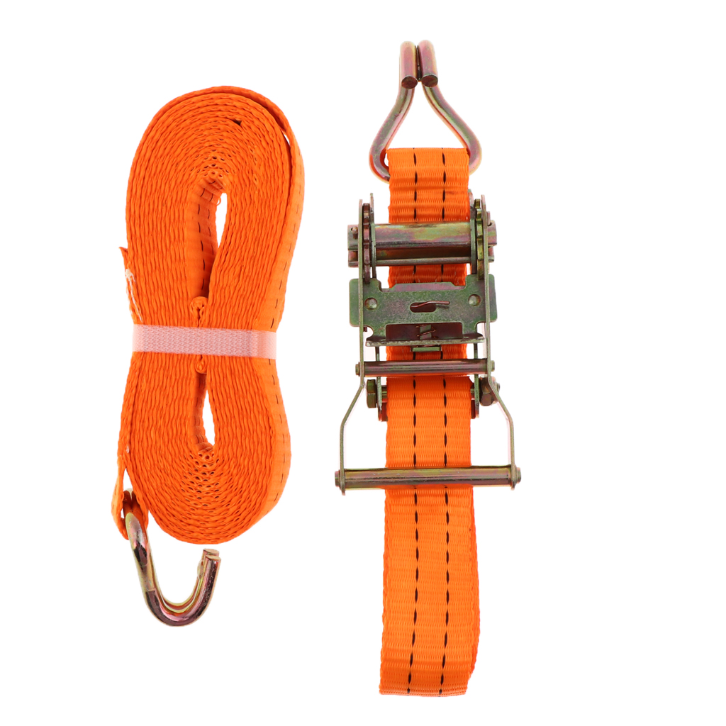 Car Luggage Tensioner with Screw Multifunctional Ratchet Tie Down Nylon Strap 6m