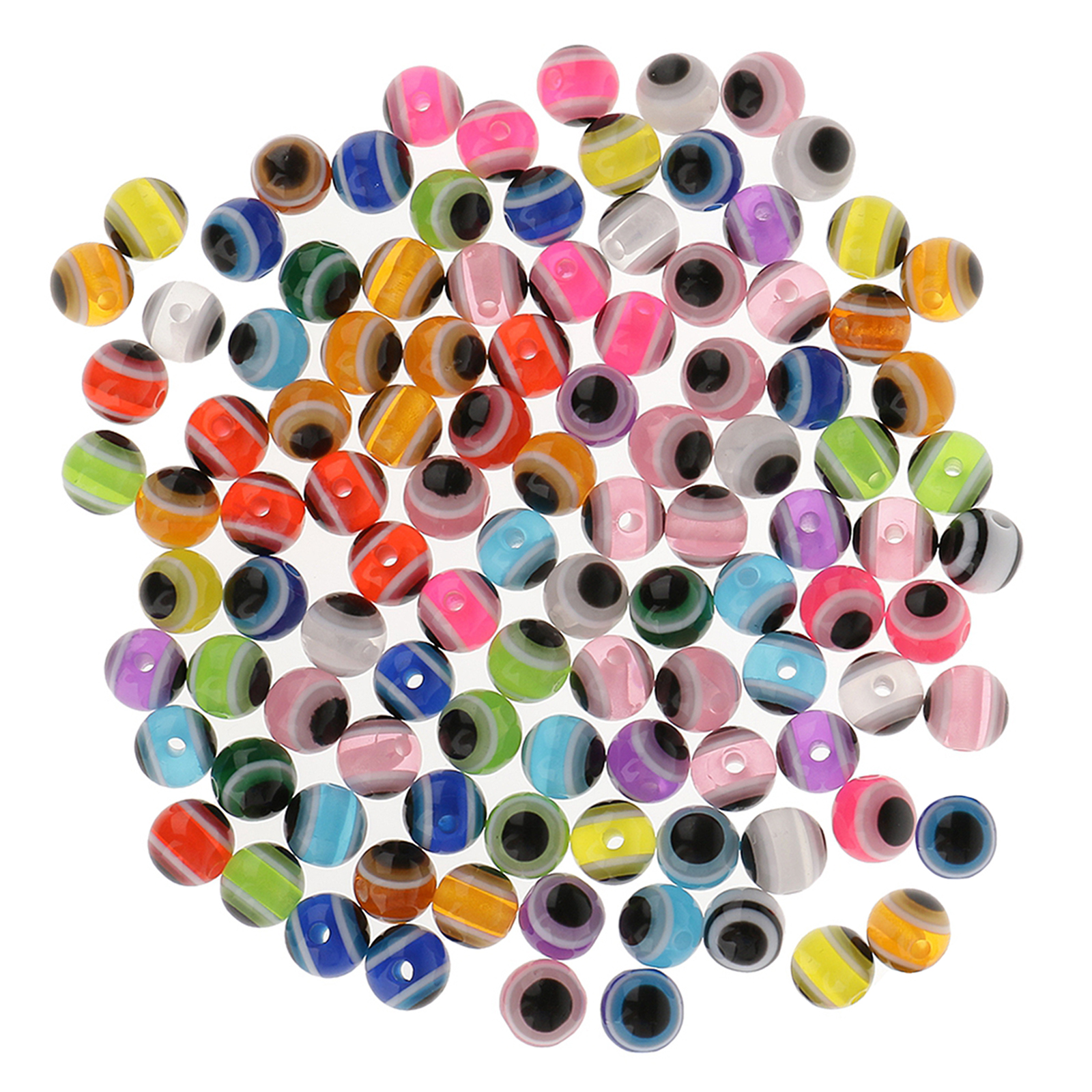 100x Fishing Bead Bait Eggs Kits Floating Ball Stopper Resin Glow Round Luminous for Saltwater Freshwater Salmon Trout