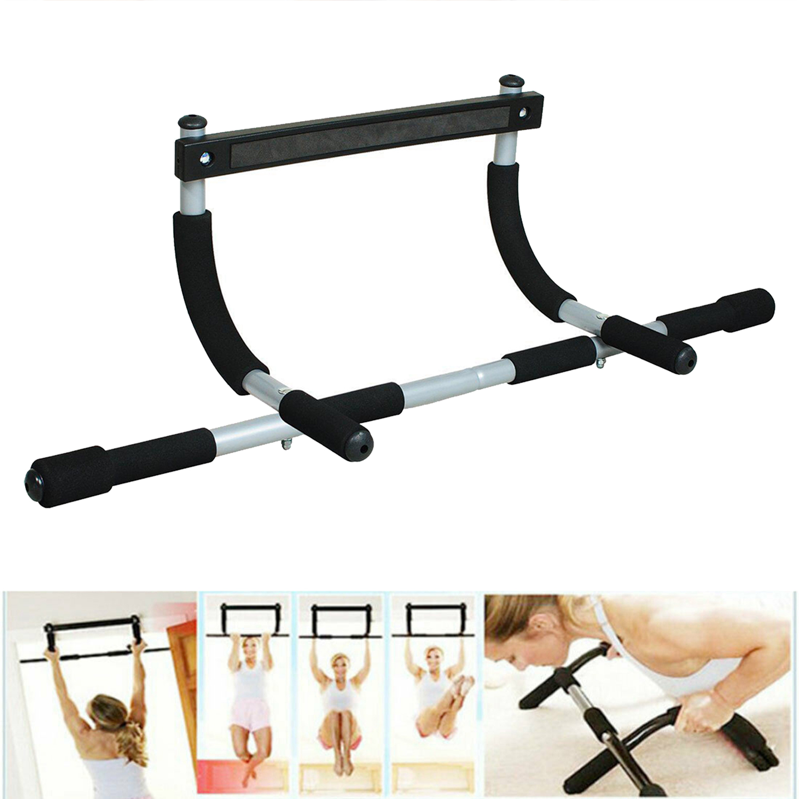 Doorway Pull Up Bar no Screw Gymnastic Chin Up Bars Dips Situps Pushups Bar for Home Gym Exercise Workout Equipment