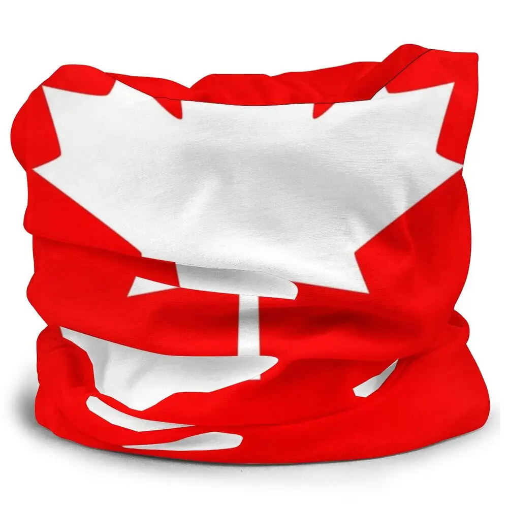 Canada Maple Leaf Flag Scarf Half Face Mask Unisex Fashion Tube Mask Emblem Tubular Bandana Protective Headband Biking Camping mens dress scarf