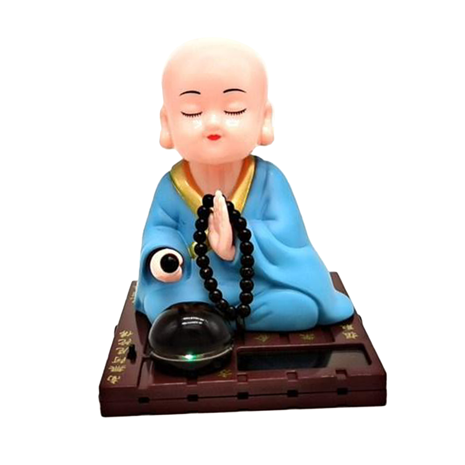 Buddhist Monk Solar Pal The President- Dancing Solar Toy - Car Desktop Office - Fun Toy, 7x7x9cm/2.75x2.75x3.54inch