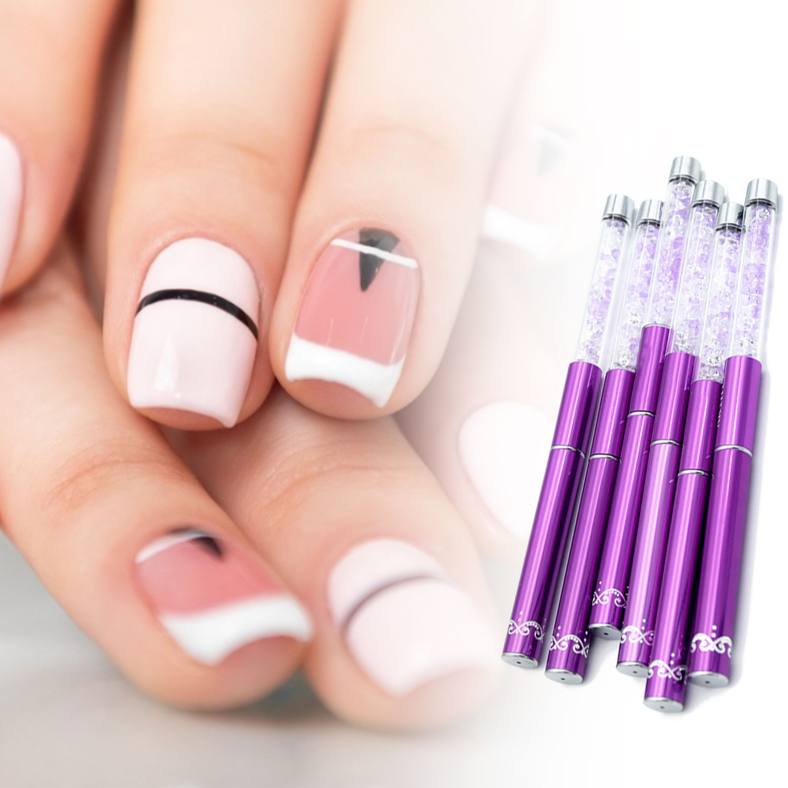 Best of 5-20mm Nail Art Line Painting Brushes Crystal Acrylic Thin Liner Drawing Pen Manicure Tools UV Gel Reviews & Tips - Image 3