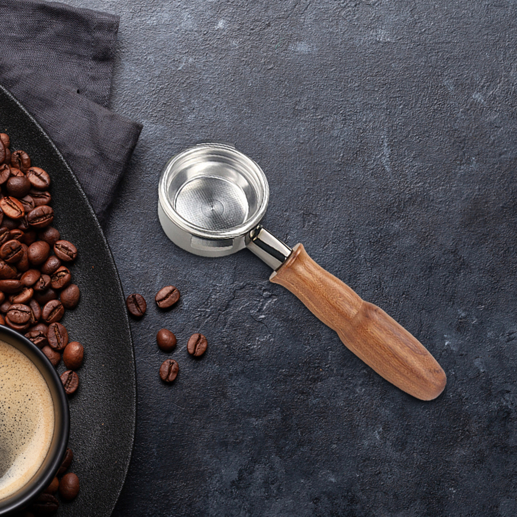 58mm Portafilter with Spout for Expobar E61 Coffee Machine, Durable Stainless Steel