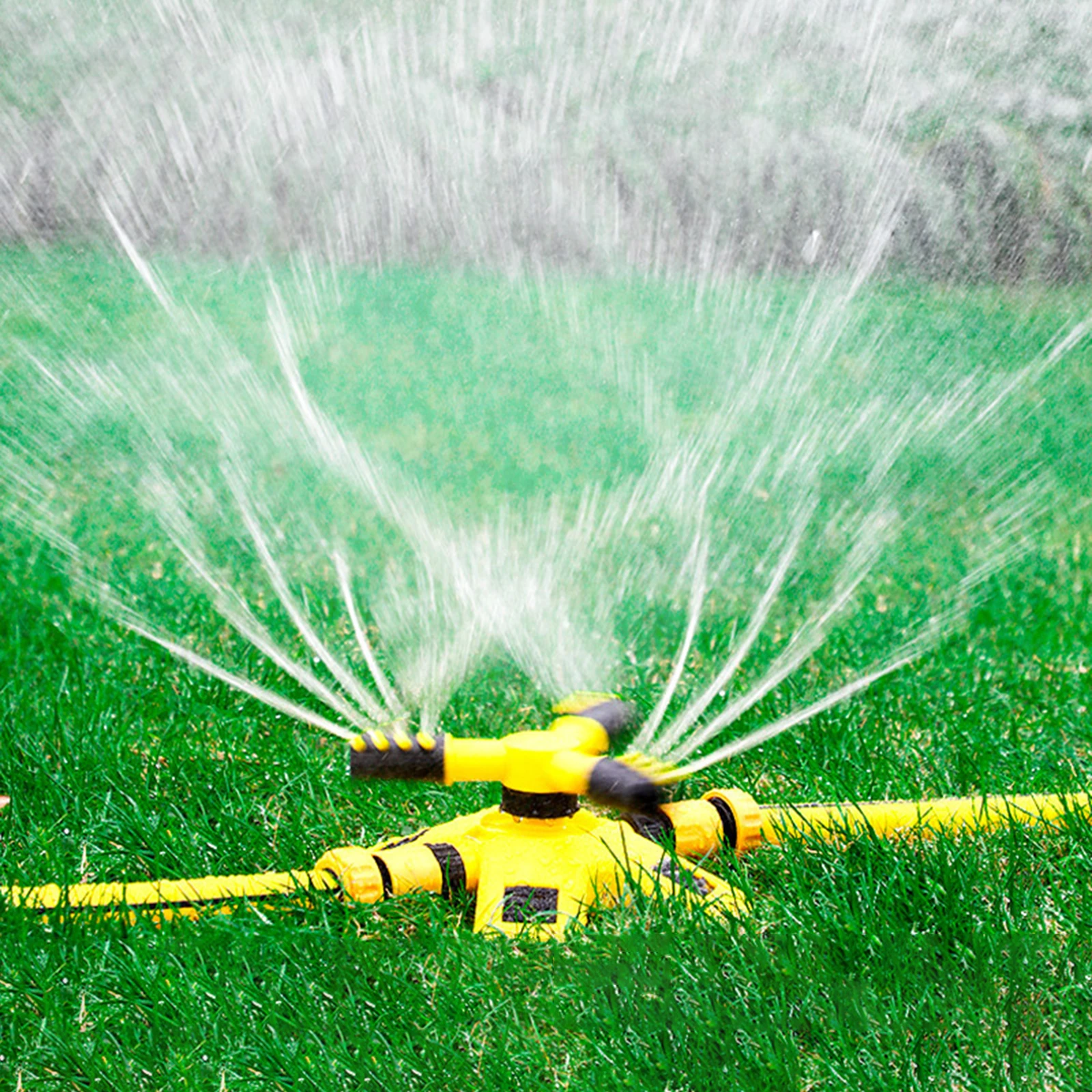 360 Rotating Lawn Sprinkler 3 Arms Garden Yard Plants Grass Greenhouse Flowerbed Fields Gardening Vegetables Watering