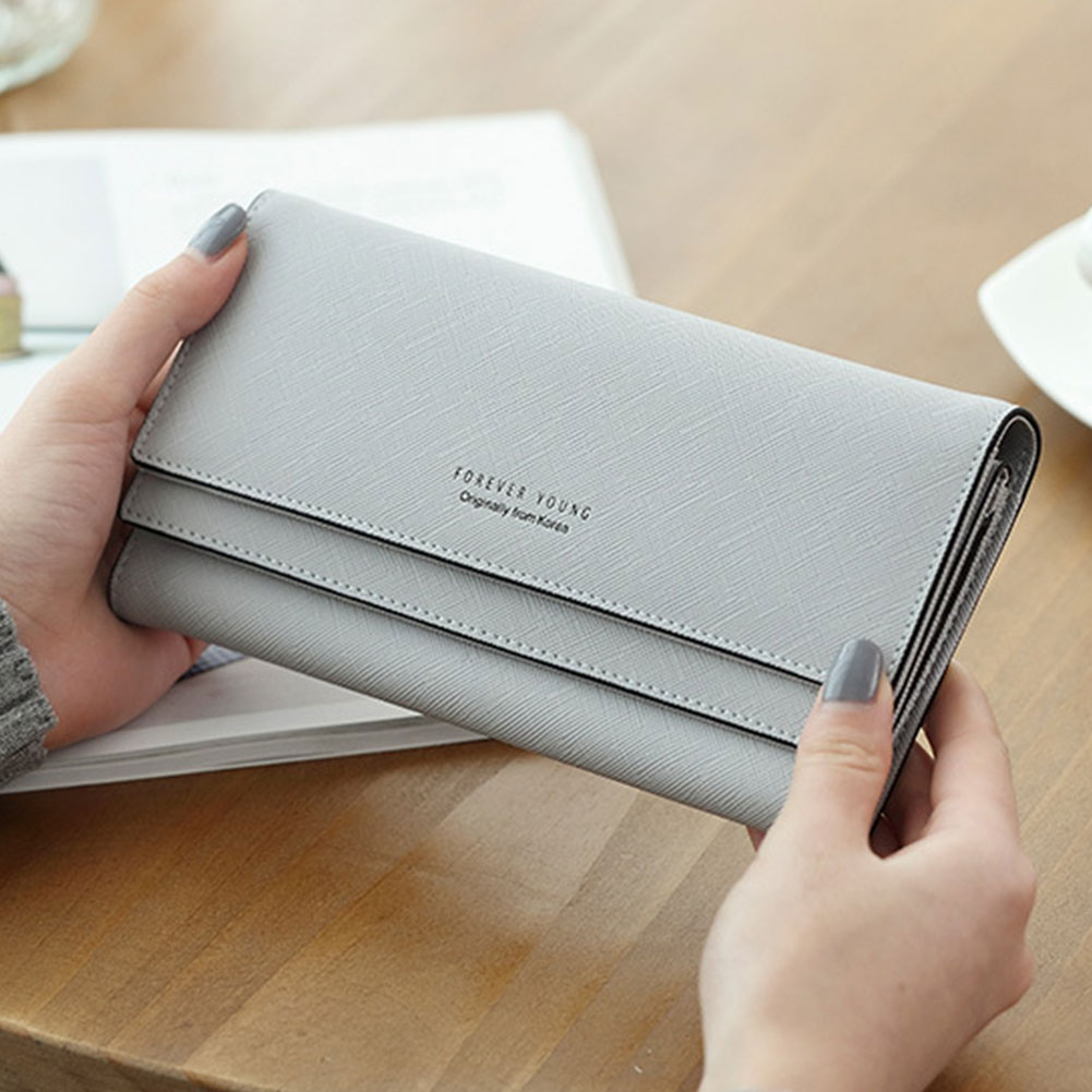Grande capacidade tri-fold coin pocket multifunction múltipla