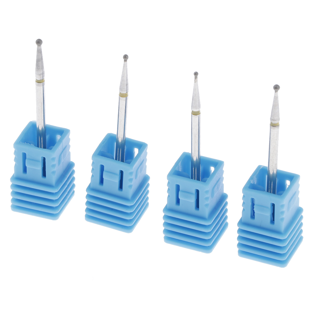 4x Nail Art Drill Bits Ball Style 3/32