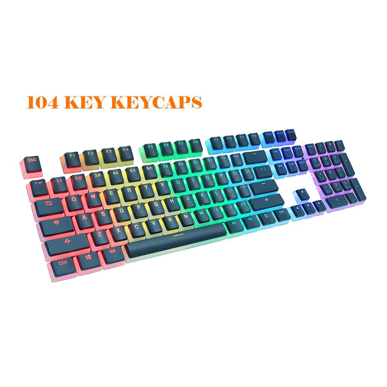 PBT Double Shot Pudding Keycaps 108 Keys Mechanical Keycaps Backlit Key Caps