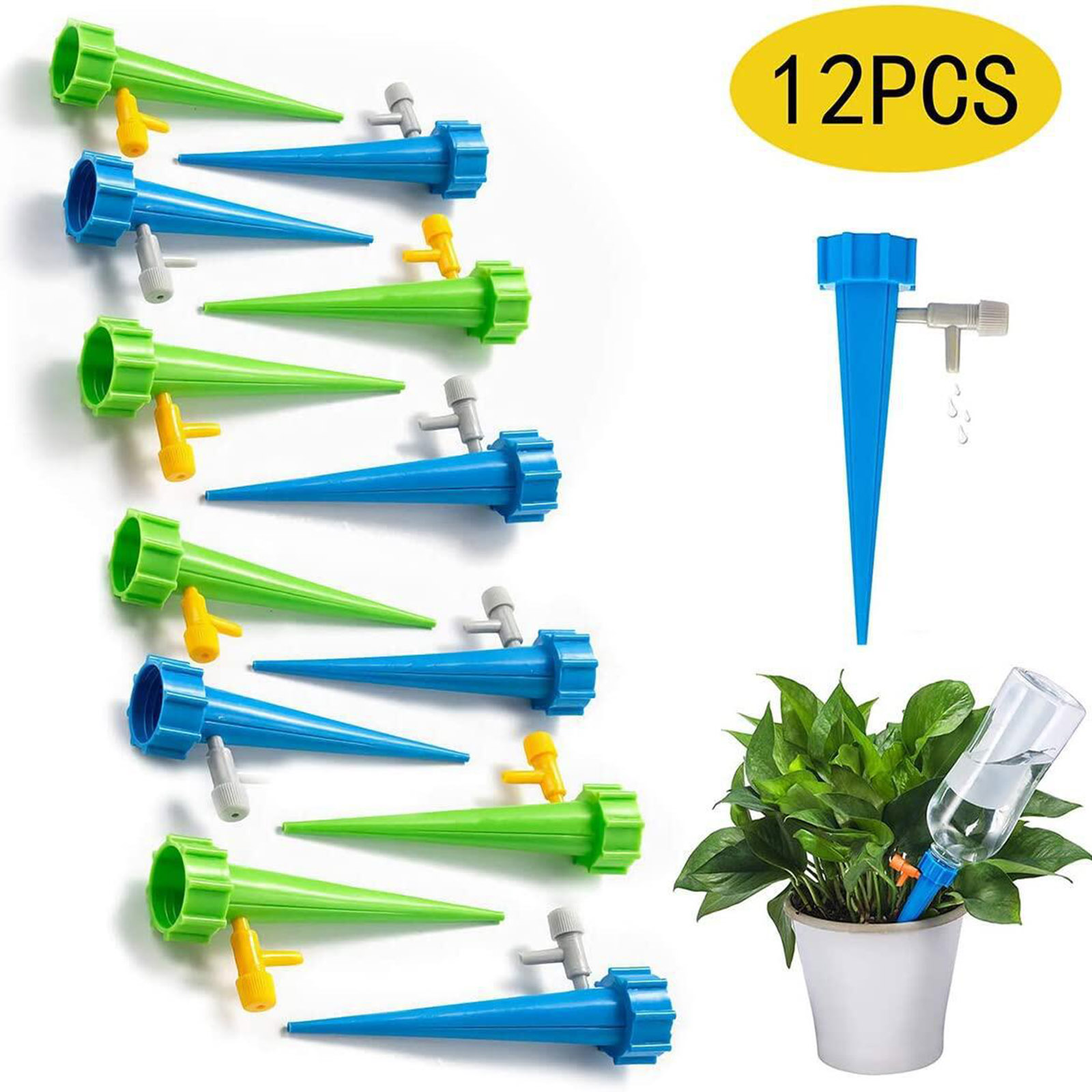 12pcs Drip Irrigation System Automatic Watering Spike for Plants Garden Watering System Indoor Outdoor Potted Plants