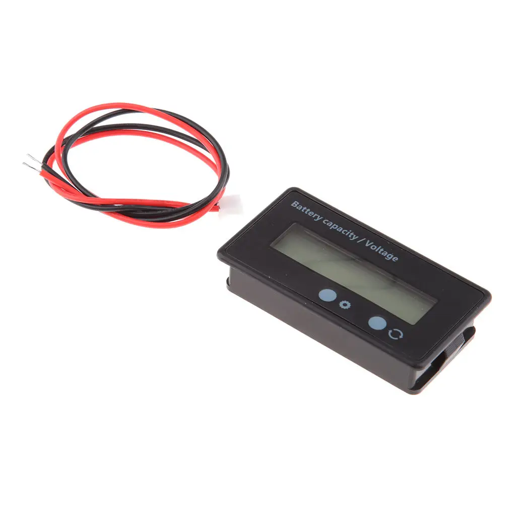 12V 24V 36V 48V LCD Lead Acid Battery Capacity Indicator Voltmeter GY-6S