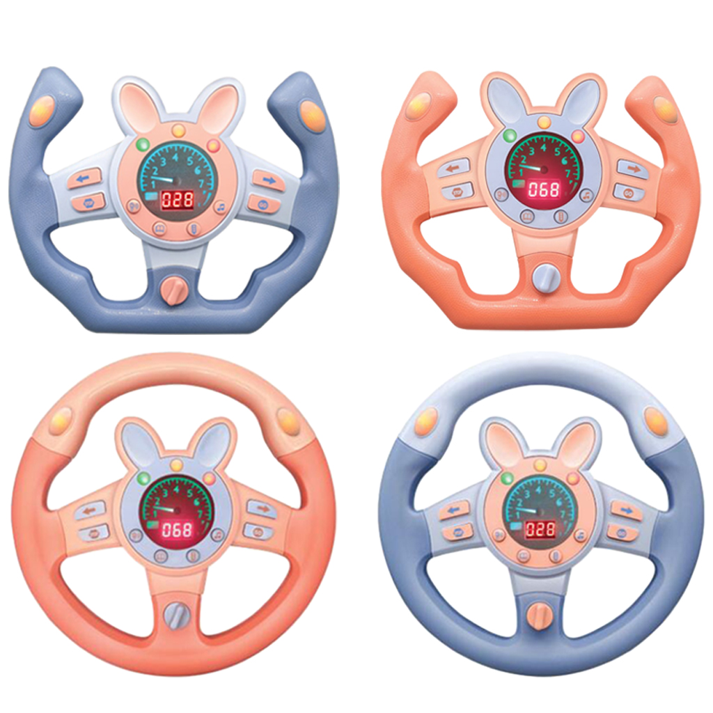 Electric Simulation Steering Wheel Toy With Light Sound Copilot Vocal Toys Children's Toy Steering Wheel Kids Gifts