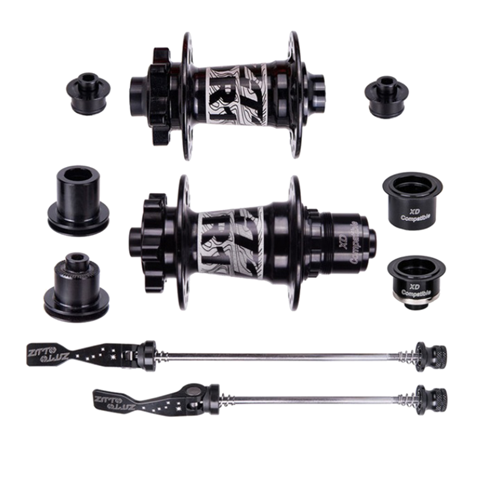 Solid 32-Hole Bike Hubs V-Brake Freehub Quick Release 54T Ratchet Skewers