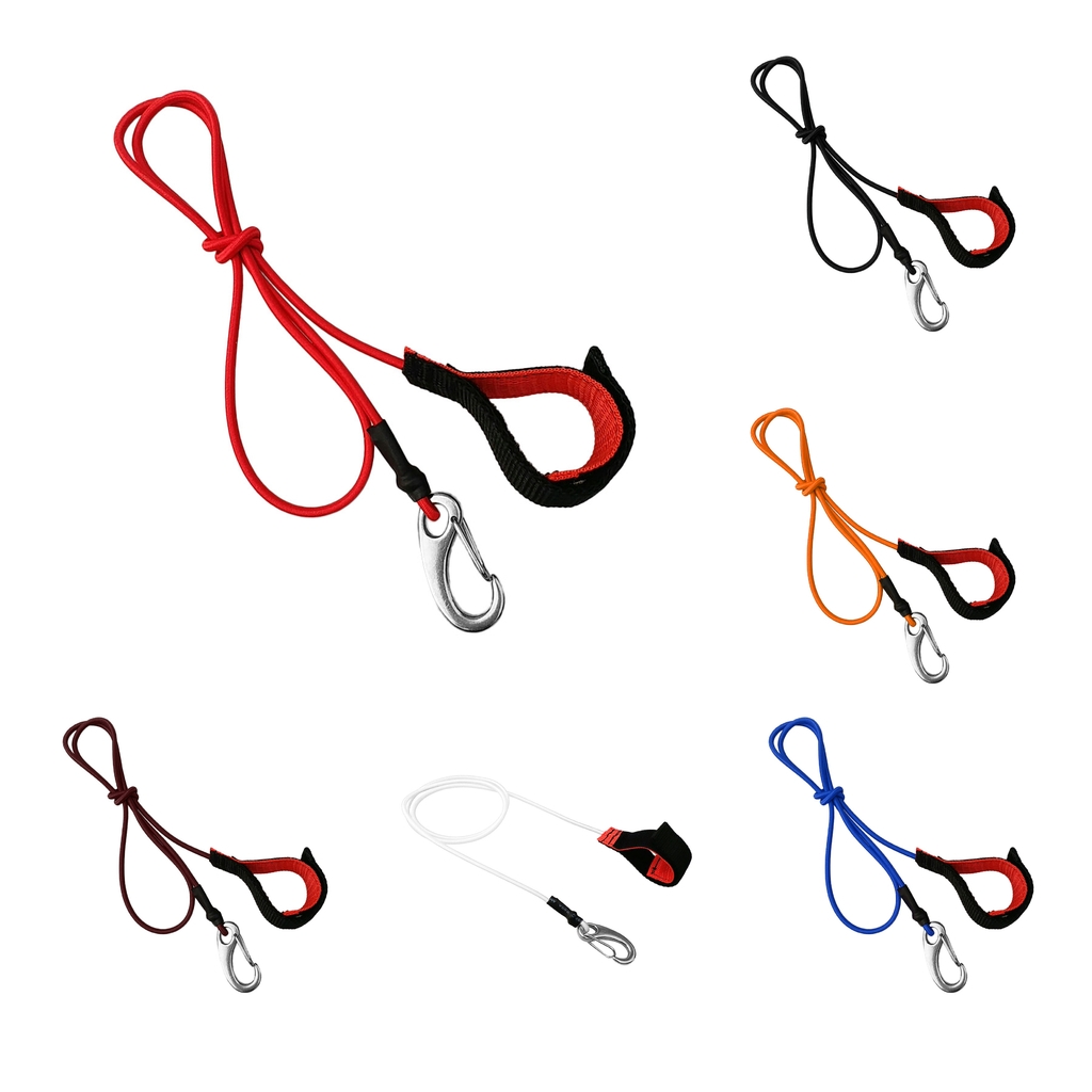 Durable Kayak Paddle Leash Fishing Rod Holder Safety Lanyard Carabiner Clip