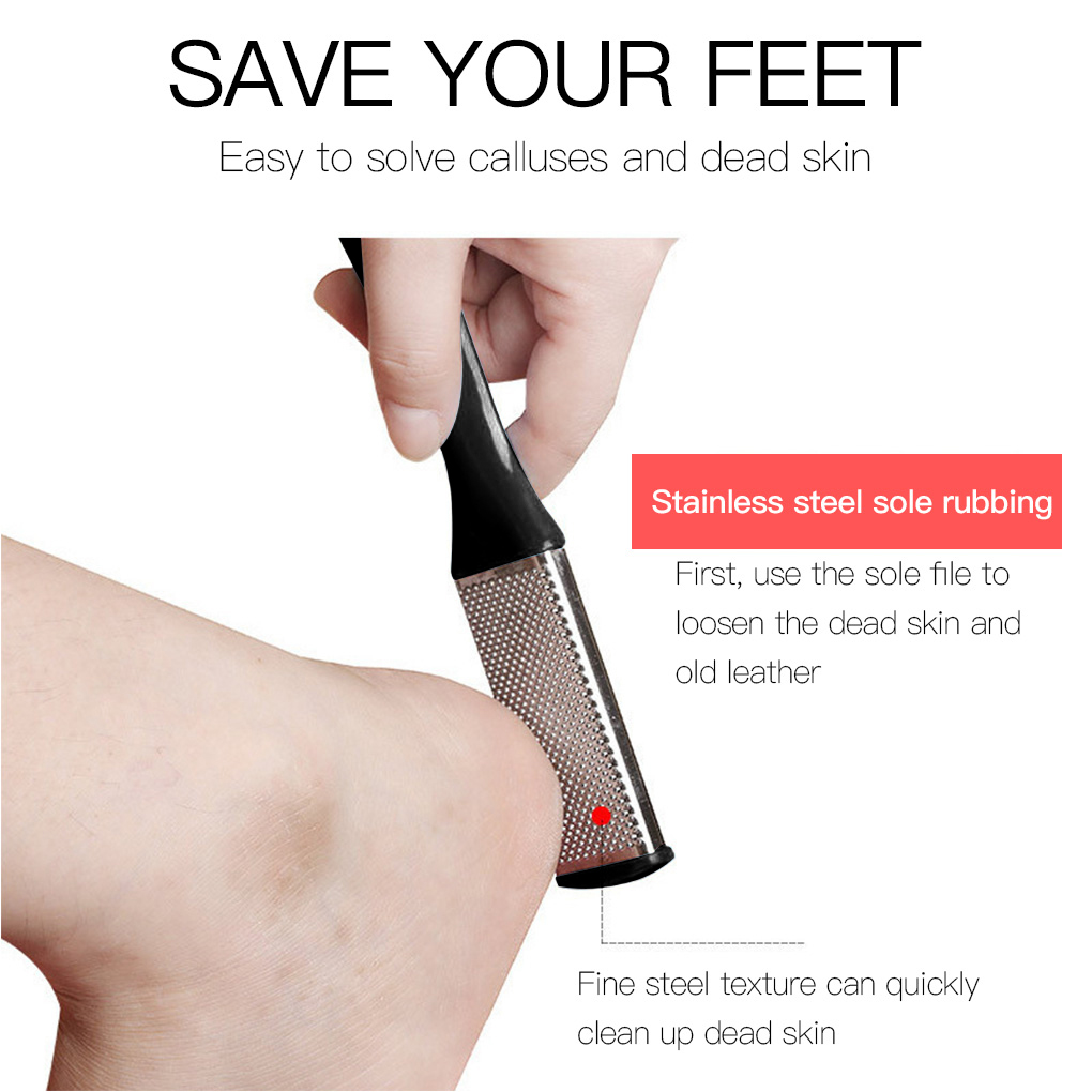 Best of Foot File Stainless Steel Foot Rasp With Plastic Handle Callus Dead Skin Remover Pedicure Tool Foot Care Tool Dropshipping Reviews & Tips - Image 6