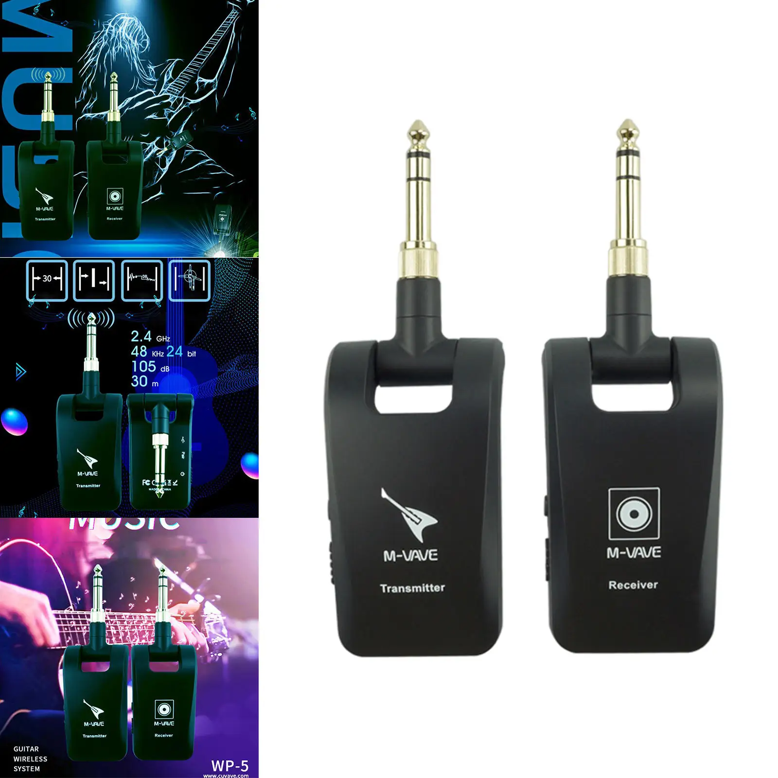 Guitar Transmitter Receiver Wireless Audio Transmitter and Receiver for Electric Guitar Bass