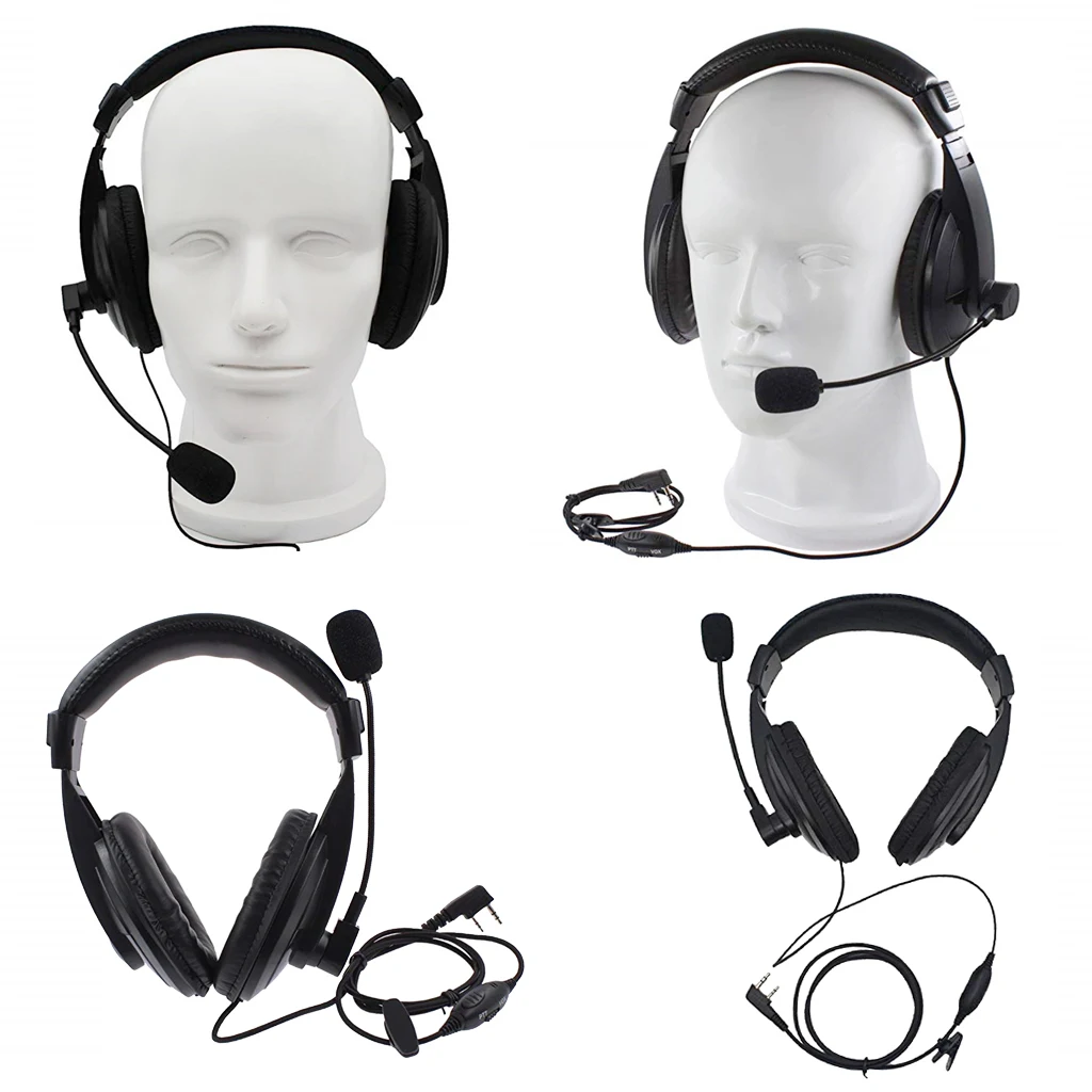 2x Noise Cancelling Headphones PTT MIC Headphone Headset for 777S RT21/22/5R RD/5R/A 888S/82HP