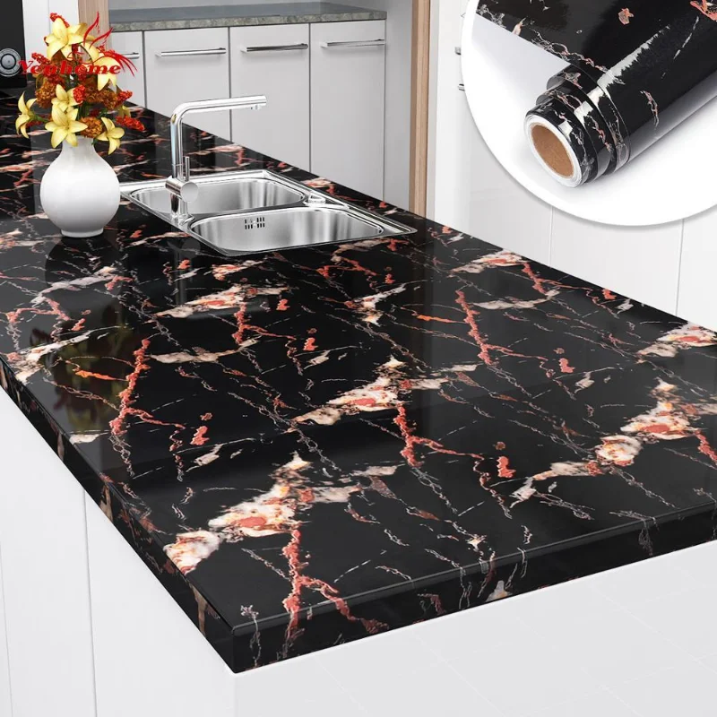 Marble-Kitchen-Oil-proof-Wallp