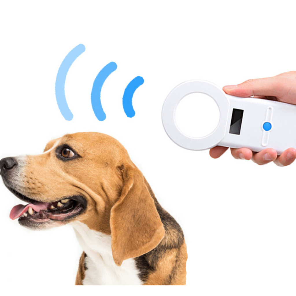 Pet Microchip Scanner, Handheld Animal Chip Reader with OLED Display, Portable RFID Reader Supports for ISO 11784/11785, FDX-B