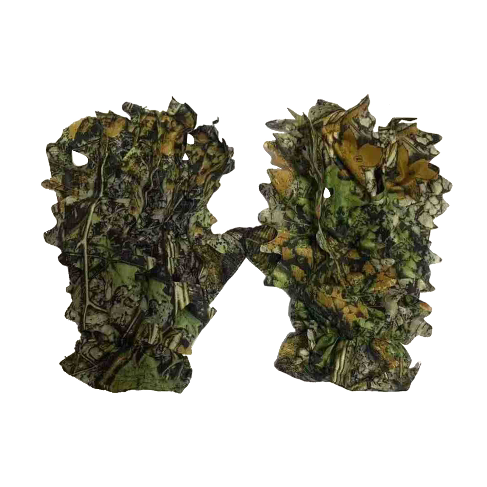 Outdoor Maple Leaves Bionic Camouflage Gloves CS Gaming Shooting Breathable