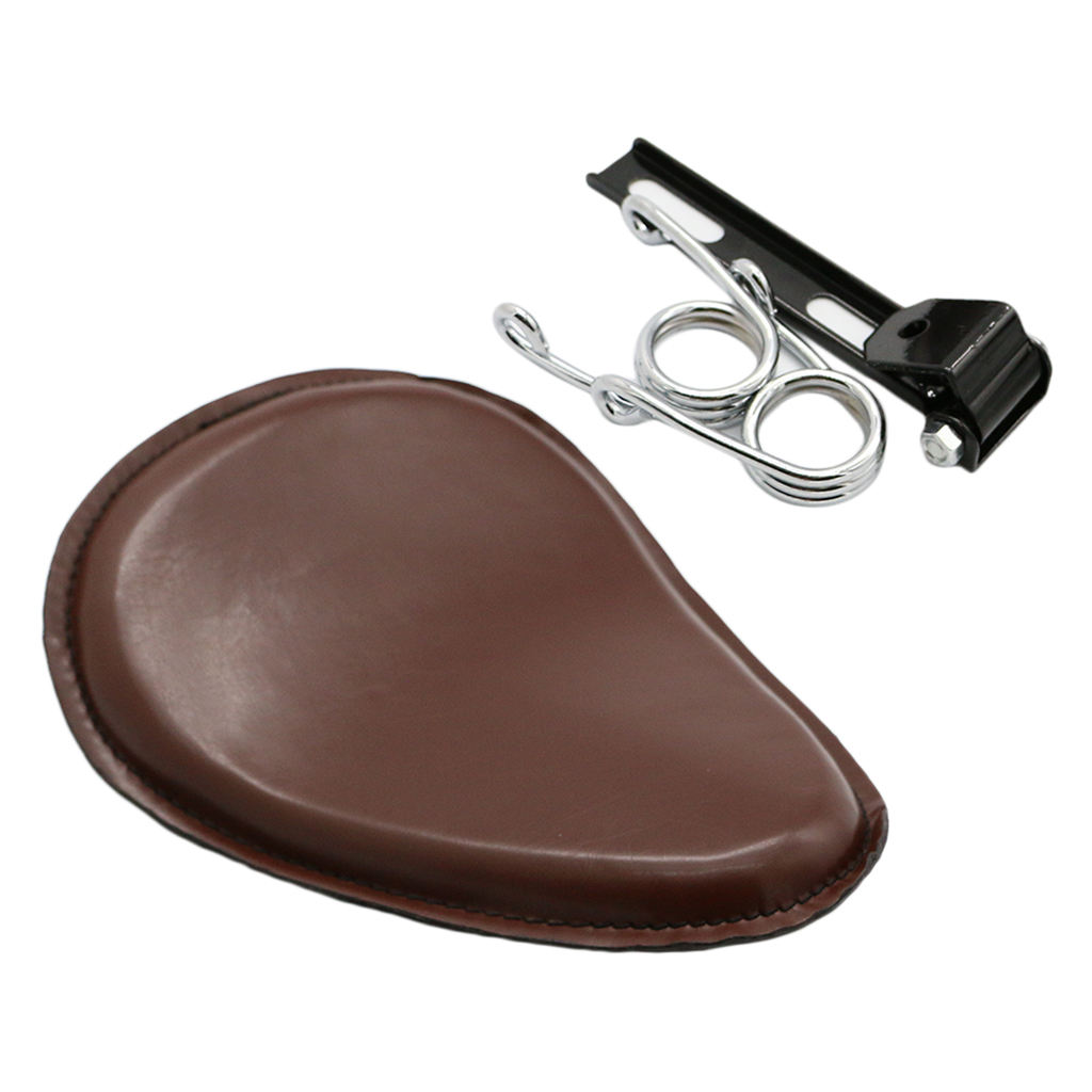Motorcycle Driver Spring Bracket  Seat PU for Harley XL883 X48 #Brown