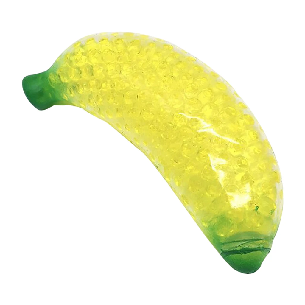 Novelty Fruit Jelly Water Squishy Fidget Banana Stress Reliever Toys Gifts Squishy Stress Reliever Toys for Kids Adult