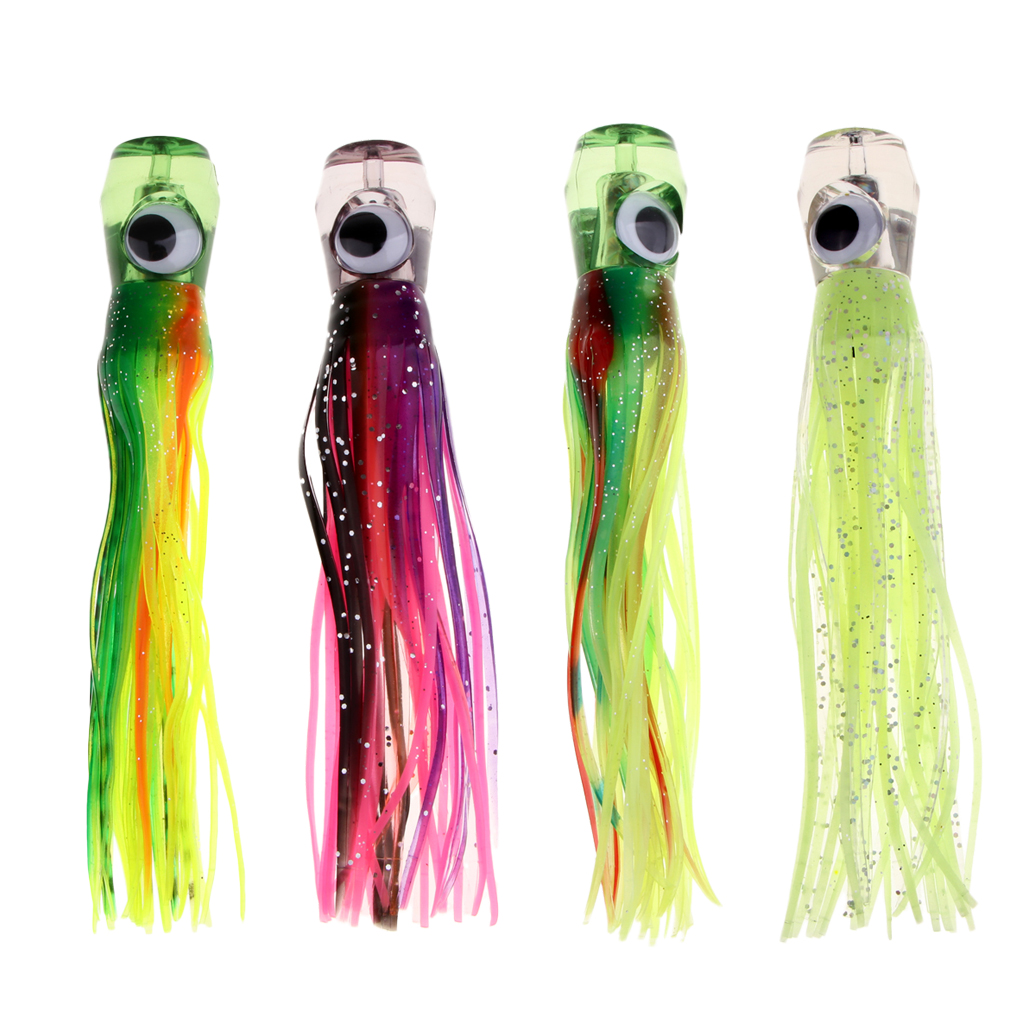 Big Game Squid Skirt Octopus Fishing Soft Trolling Lure Artificial Baits for Tuna Marlin Mahi Wahoo