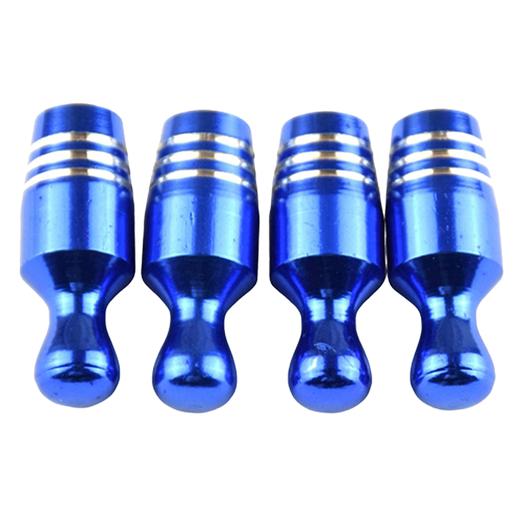 4pcs Multi-Color Anodized Machined Bicycle Tire Valve Caps Dust Proof America