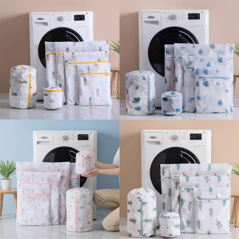 Popular New 6pcs Laundry Bags Garment Washing Bag Travel Storage Organizer For Clothes Bras Underwear Socks Lingerie