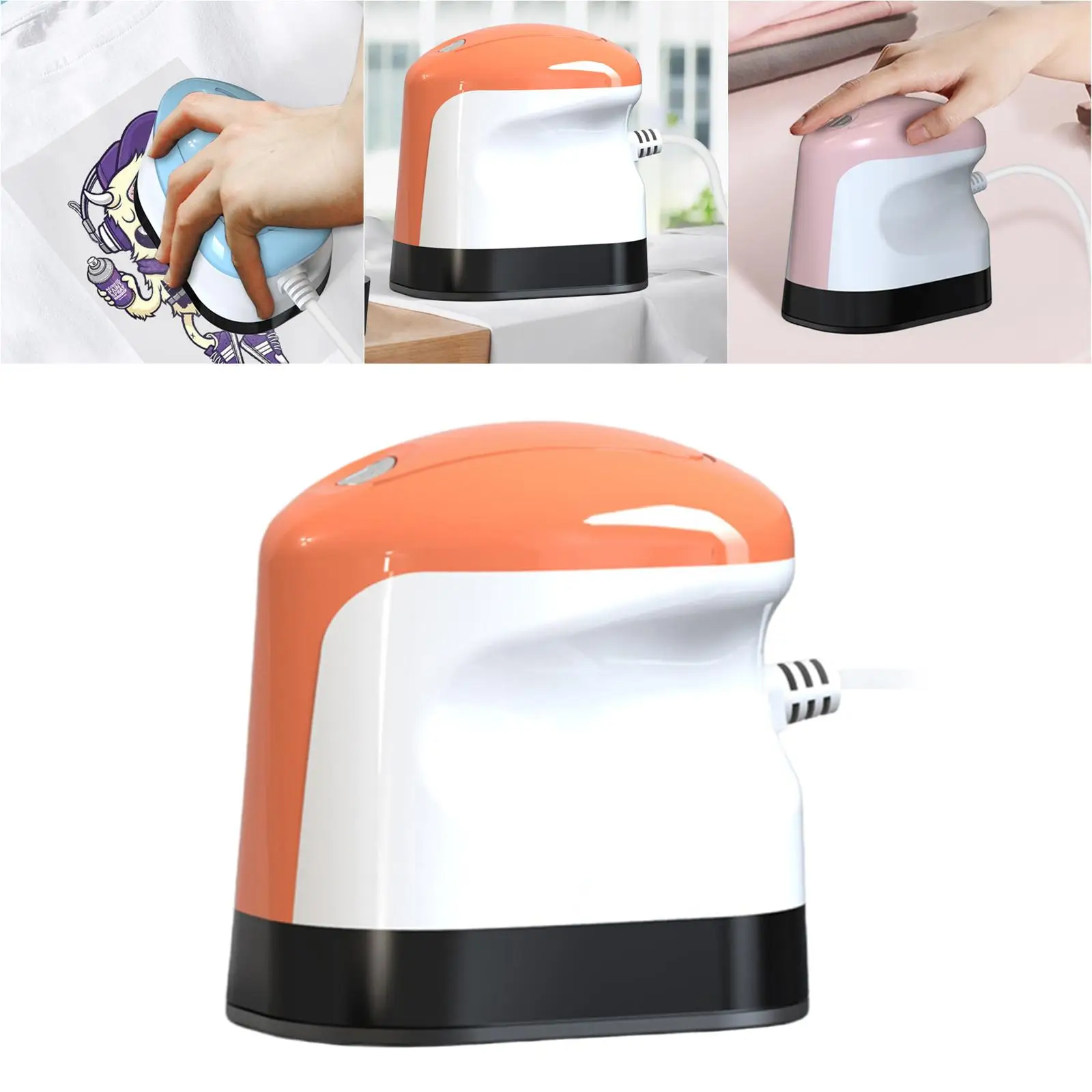 Mini Heat Press Machine Easy to Use DIY Iron-On Transfer Maker for T-Shirt Mugs Bag