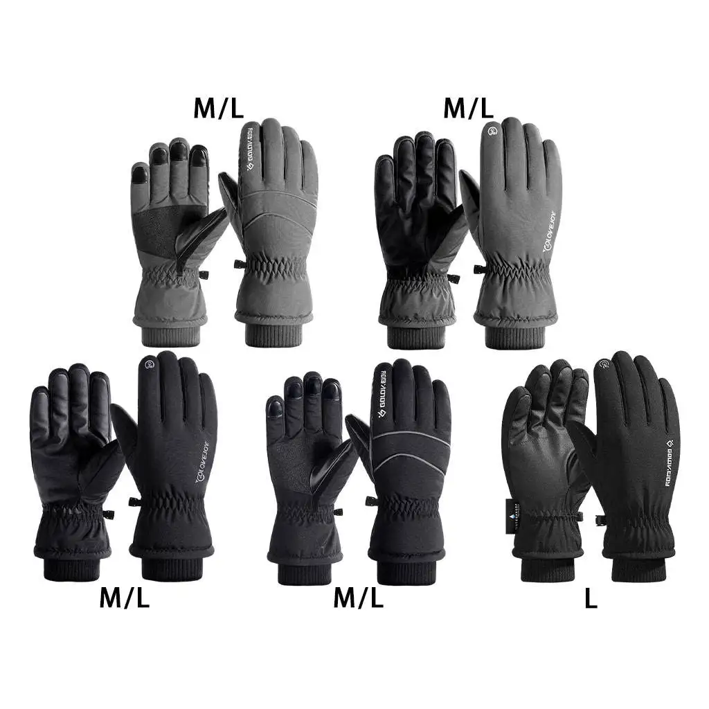 Winter Warm Gloves Touch Screen Waterproof Anti-Slip with Reflective Logo Anti-Wind for Driving Hiking Cycling Skating Skiing